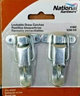 Set Of 2 National Hardware V1843 Zinc Plated Lockable Draw Catches Stanley New. Price: $9.99.