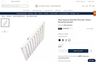 Signature Hardware Rigi Square Rainfall Shower Head 8 Inch Brushed Nickel Open. Price: $55.00.