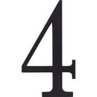 Atlas Traditionalist 6" Surface Mount House Number Matte Black New. Price: $28.49.