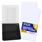 SEAL360 Magnetic Vent Covers 3-PACK, 5.5"X12" W/ Pockets For Complete White New. Price: $44.07.