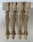 La Vane 29X5X5 Wooden Chunky Farmhouse Table Legs Unfinished Of 4 Open. Price: $100.00.