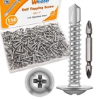 Weideer 180PCS #8 1" Self Tapping Screws For Metal Sheet Inches, Silver New. Price: $8.91.