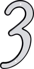 841602 Reflective 4-INCH Nail Plastic House Number 3 New. Price: $12.99.