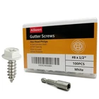 Allkeen White Painted Self Tapping Gutter Screws #8 1/2" Hex Head Downspout... New. Price: $13.90.