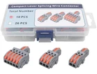 Yqsiyu Compact Lever Splicing Wire Connectors Kit 2,3,5 10, Gray, Orange New. Price: $15.92.