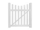 Weatherables Ellington 4 Ft. X White Vinyl Picket Fence Gate Kit Open. Price: $199.00.