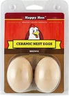 Happy Hen 17055 2 Pack Brown Ceramic Poultry Chicken Nesting Eggs New. Price: $99.89.