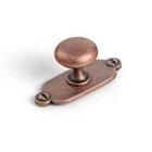 Goo-ki Antique Copper Zinc Alloy Cabinet Knob With Backplate 2 Pack New. Price: $43.80.