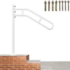 Upgraded Single Post Handrail, White Rails For Outdoor Steps, Metal Free... New. Price: $89.99.