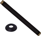 Westbrass 1/2" Ips X 12" Ceiling Mounted Shower Arm With Pack, Matte Black New. Price: $40.99.