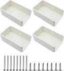 2 X 3.5 Vinyl Fence Brackets, Slotted Handrail Kit With Screws For Dec New. Price: $15.85.
