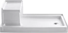 Tresham 60" X 32" Shower Base With Left Seat & Center Drain - White New. Price: $2372.99.