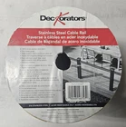 100FT Deckorators 263279 Stainless Steel Cable Rail 3MM New. Price: $49.99.