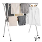 Vevor 2-TIER Telescopic Clothes Drying Rack W/ 30 Windproof Holes & Shoe Hooks New. Price: $56.99.