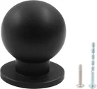 10 Packs Round Matte Black Knobs, Diameter Inch, New. Price: $28.64.