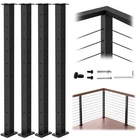 Zylorix 36" Cable Railing Corner Post Pack T304 Stainless Steel Black Deck New. Price: $155.99.
