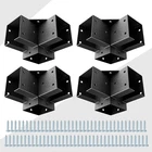 Eapele Pergola Kit 4PC 3-WAY Brackets, Black Silver Hammered Coating New. Price: $89.56.