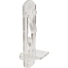 Prime-line 7316 1/4 In., Plastic, Clear Locking Shelf 0.5"W X 0.3"L, New. Price: $13.05.