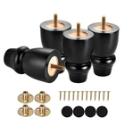 Maricome 4 Inch Wood Furniture Legs Bun Feet Set Of Predrilled M8 Bolt Blac... New. Price: $33.59.