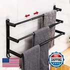 Caximsy Black Adjustable Towel Bar Wall Mount 17-30.7IN Shower Rack Stainl New. Price: $58.28.