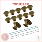 Cionyce 12 Pcs Brass Cabinet Knobs Metal Drawer Round Dresser Handle. Price: $13.81.