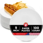 Hygloss Bulk Paper Plates Uncoated Large Plain White 9-INCH, New. Price: $19.06.
