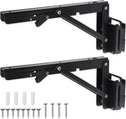 2 Pcs 10 Inch Track Folding Shelf Brackets Black Heavy Duty Metal Diy Colla... New. Price: $25.29.