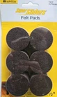 Super Sliders 1/2" Round Self Stick Felt Furniture Pad For Hardwood Brown, 30 New. Price: $5.60.