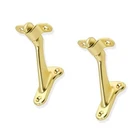 3 Inch Hand Rail Polished Brass Stair Brackets 2 Pack Bright New. Price: $19.20.