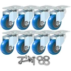 8 Pack 3 Inch Combo Caster Swivel Plate No Brake Heavy Duty On Blue Pu ... New. Price: $51.76.
