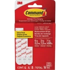 Command Assorted Adhesive Strips, White, 8 Small, 4 Medium, Large New. Price: $10.53.