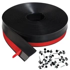 Taaizau Universal Garage Door Top And Sides Seal Strip, 32.8FT, Black New. Price: $36.36.