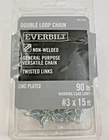 Everbilt General Purpose #3 X 15 Ft. Zinc Plated Steel Double Loop Chain N3 New. Price: $12.50.