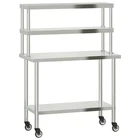 Kitchen Work Table With Overshelf Storage Restaurant Stainless Steel Vidaxl New. Price: $262.99.