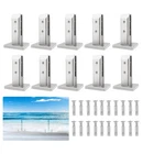 Lukloy 10 Pack 304 Stainless Steel Square Glass Railing Spigots Heavy Duty New. Price: $135.99.