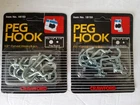 Crawford Peg Board Hooks 1/2" Curved Fits 1/4" & 1/8" Holes (8) Packs New. Price: $11.95.