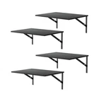 Deep Floating Wall Shelves - 4 Sets Of 12 Inch Wide Black Wood Shel... Fast Ship New. Price: $47.24.