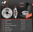 Pair A-premium 11.65 Inch (296MM) Front Vented Disc Brake Rotors New. Price: $67.49.