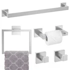 Towel Bar Set 5 Piece 23.6 Inch Brushed Nickel Stainless Steel Tnoms New. Price: $89.99.