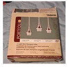 Portfolio 3-LIGHT Mini Pendant Brushed Nickel Finish Indoor Hardwired Ul 0586836 Open. Price: $32.00.