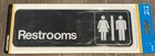Hillman 9X3-INCH Restrooms Information Sign, Black Self Adhesive New. Price: $5.99.