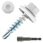300 Pcs #10 X White Self Tapping Metal Roofing Screws With Rubber Washer, H... New. Price: $32.39.