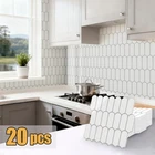 20PCS Self-adhesive 3D Art White Tile For Wall Decor Backsplash Sticker New. Price: $20.72.