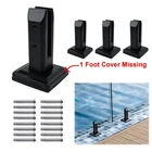 4 Pack Black Glass Railing Spigot Clamp Rectangle Stainless Steel Polish 8-12MM Open. Price: $44.99.