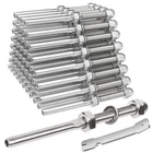 Blika 50 Pack Cable Railing Swage Threaded Stud Tension End Fitting Terminal For New. Price: $49.80.