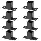 YIDU69Q 8 Pcs Black Square Tube Fittings - Way With Plate, 1", New. Price: $39.77.