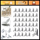 Adjustable Shelf Clips, Heavy Duty Metal Brackets For 255 Pilaster, Kitchen & Bo New. Price: $25.19.