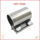 Zorveiio 1-3/4" Heavy Duty Stainless Steel Exhaust Pipe Seal Band Clamp, Repair New. Price: $14.44.
