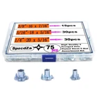 Spzcdza Zinc Plated Steel T-nut 4 Pronged Blind Nuts Assortment Kit New. Price: $13.31.