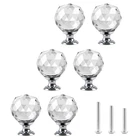 6PCS Clear Crystal Glass Knobs Round Diamond Wardrobe Ball-shap... New. Price: $16.70.